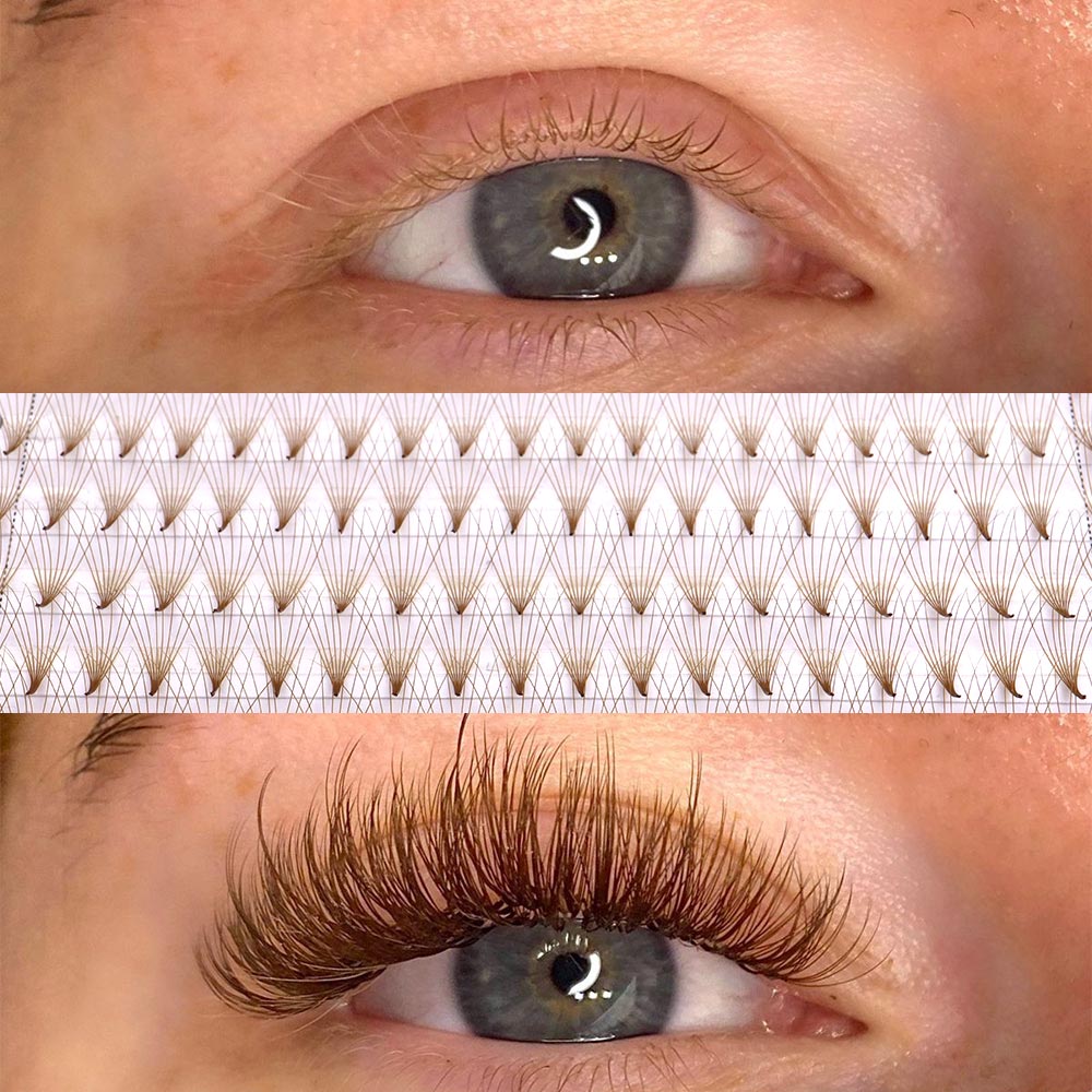 320 Renkli Sivri Uçlu Kahveren - Eyelash Extension Russian incelemesi ve fiyatı